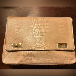 Topshop Faux Croc Clutch